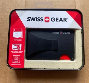 SWISSGEAR Slim Aluminum RFID Card Case Wallet w/ Money Clip - Picture 1 of 14