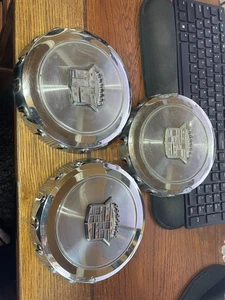 Vintage Cadillac 253786 Wheel Center Cap OEM (from a wire wheel) x3 - Picture 1 of 9