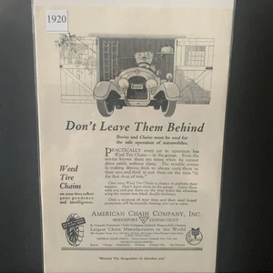 Vintage 1920 American Chain Company Don't Leave Them Behind Ad Advertisement - Picture 1 of 2