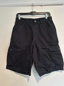 WRG Jeans Co Black Cargo Shorts Teen 16 Regular. Adjustable Waistband. - Picture 1 of 11