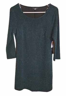Trixxi Hunter Emerald Green Sparkle  Mini Dress Sz Large New Christmas Holiday  - Image 1 of 4