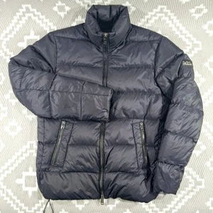 Michael Kors Womens Duckdown Feather Quilted Puffer Coat Size Medium Navy Blue - Picture 1 of 19