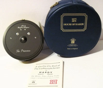 Carrete de pesca con mosca House of Hardy The Princess 3 7/8" estuche 7/8 WF celda de aire TAN BONITO Foto 1 de 4