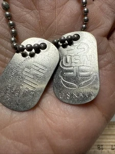 GI JOE 12”-Dog Tags U.S.N. Accessory 1/6 Scale Dragon 21st Century Power Team CL - Picture 1 of 10