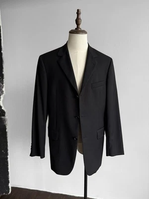 Givenchy Hombres Negro Rayas 100% Lana 3 Botones Traje Blazer Chaqueta... - Imagen 1 de 4