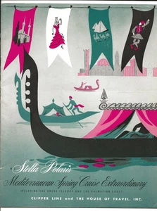 1952 STELLA POLARIS Meditarranean Cruise Brochure - Clipper Line - Malmo Sweden - Picture 1 of 4