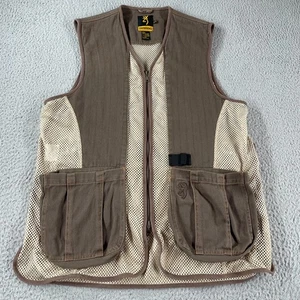 Browning Rhett Mesh Shooting Vest Brown Tan Skeet Trap Clay Pigeon Size XL - Picture 1 of 10
