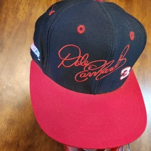 Dale Earnhardt Hat Men Snapback Nascar Racing Vintage 90s Script USA Made Cap - Picture 1 of 6