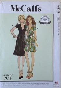 McCalls 8379 Misses Authentic Vintage 70's Dresses Sewing Pattern Sz 6-14 - Picture 1 of 1