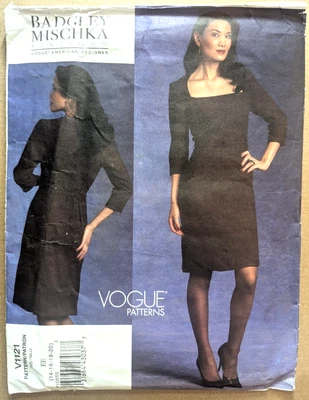 VOGUE Patterns American Designer V1121 Sz 14-20 Badgley Mischka Dress Belt UNCUT - Image 1 of 3