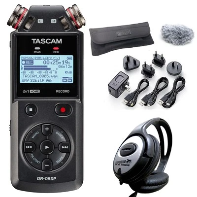 Tascam DR-05XP Audio-Recorder mit DR11GMK Zubehörset und keepdrum Kopfhörer - Bild 1 von 4