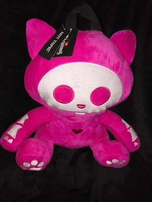 Skelanimals KIT Skeleton Cat Plush Animal Backpack Embroidered NWT Hot Topic - Image 1 of 4