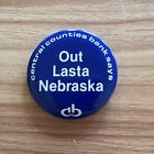 Penn State - Central Counties Bank Football Button - 1980. ?Out Lasta Nebraska.?
