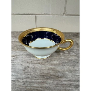 Antica tazza da tè Lenox Tiffany Cina oro blu - Foto 1 di 9