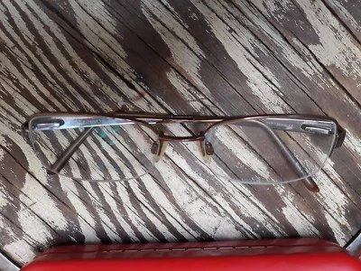 Marco de gafas Elle EL18737 rosa bronce 50/17/135 bisagra flexible medio borde con estuche Foto 1 de 4