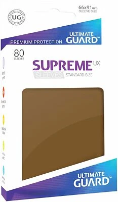 Ultimate Guard Supreme UX Card Sleeves (80 Piece), Brown, Standard Size - Image 1 of 2