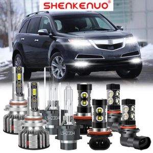 For Acura MDX 2007-2013 Front LED HID Headlights High Low DRL Fog Light bulbs A8 - Picture 1 of 21