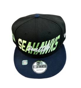 NUEVO CON ETIQUETAS Nuevo Seattle Seahawks Nueva Era 9Fifty Guión NFL Draft Snapback Sombrero - Imagen 1 de 2