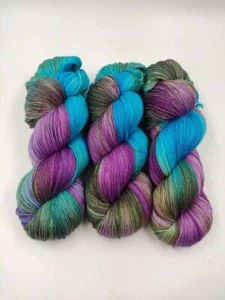 handgefärbte Merino Softi Sockenwolle 4 fach - 100 g BEERENTÜRKIS 547 - Bild 1 von 1