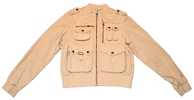 VTG Tommy Hilfiger Long Sleeve Jacket Coat Beige Cargo Unisex Kids Medium - Image 1 of 4