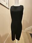 Ellen Tracy / Linda Allard Black Sheath Dress Size 10. Small rip in front split
