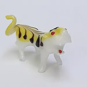Statuina Pocelain miniatura tigre fatta a mano arte animale - Foto 1 di 7