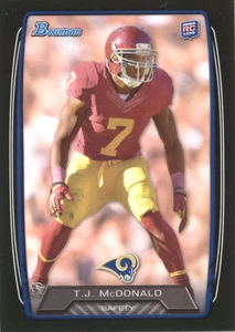 BOWMAN-BLACK T.J. McDonald RC RAMS DOLPHINS USC Trojans - Imagen 1 de 1