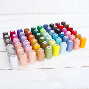 THREADART POLYESTER SEWING THREAD SETS - 20 & 60 SPOOLS - 600M  50/3 - 6 SETS - Picture 1 of 16