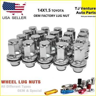 32PÇS PORCA DE RODA DE FÁBRICA FABRICANTE DE EQUIPAMENTO ORIGINAL 14X1.5 MAG ASSENTO RODA TOYOTA LAND CRUISER 1998-2019 - Imagem 1 de 2