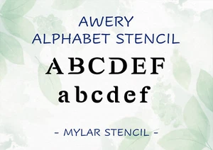 Alphabet Letter Stencil cut from Mylar complete alphabet numbers & symbols #179 - Bild 1 von 7