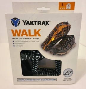 Yaktrax Walk Size Small Black Ultra Lightweight Ice Traction - Open Box - Picture 1 of 8
