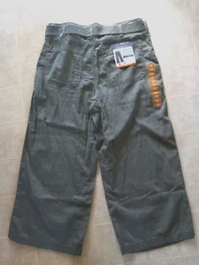 Seven 7 Womens Pants 12 Wide Leg Capri Green Patch Pocket  Belted NEW - Picture 1 of 3