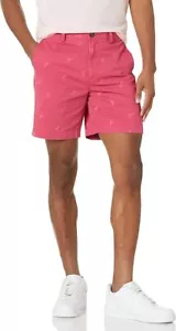 Pantalones Cortos Para Hombre Amazon Essentials Rojo Lavado con Langostas Calce Ajustado 7" - Talla: 28 - Imagen 1 de 4