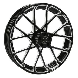 18'' X3.5'' CNC Front Wheel Rim Dual Disc Hub For Harley Touring 08-23 10 Black - Picture 1 of 9