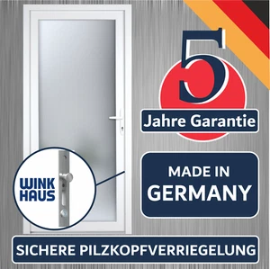 Nebeneingangstür Haustür Terrassentür Modell K627P weiß Maßanfertigung cm genau - Bild 1 von 10