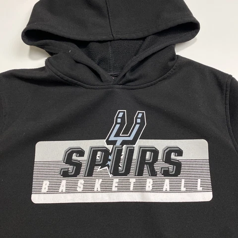 NBA San Antonio Spurs Basketball Black Hoodie Mens Medium Pullover Sweatshirt Cover