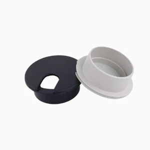 35mm PC Computer Desk Plastic Grommet Table Cable Tidy Wire Hole Cover 2-Colors - Picture 1 of 5