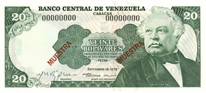 1979 Zentralbank von Venezuela 20 Bolivar (L1322) - Bild 1 von 2