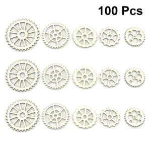 100 Pezzi Fette Decorative in Legno Bambino Creative Intagliate Scavate Artigianato - Foto 1 di 12