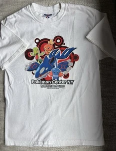 Vintage Pokémon Center New York 2003 Nintendo Anime Cartoon White Shirt Youth Lg - Picture 1 of 7