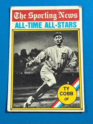 1976 年 Topps The Sporting News - All Time AS #346 Ty Cobb(名人堂)棒球卡 — 第 1/4 张图片