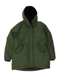 ABERCROMBIE & FITCH Womens Oversized Hooded Padded Coat UK 18 XL Green CV05 - Picture 1 of 3