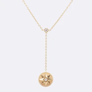 Dior JRDV95204 18k Pink Gold Rose de Vent dia Pink Opal Necklace - Picture 1 of 4