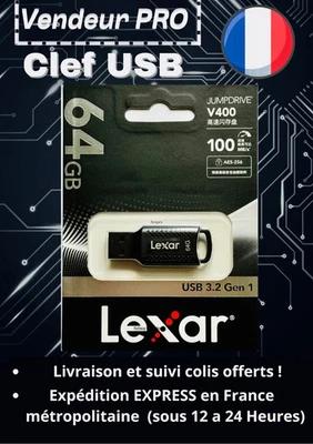 Clé USB Lexar®  V400 Jumpdrive 3.2 Ultra-Rapide, Neuf Original - Photo 1/4