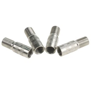 Valve Stem Extensions Wheel 4pcs Cap Car Screw-On Silver Tone Truck 25mm - Picture 1 of 12