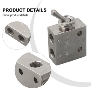Pneumatic Valve Valves & Manifolds Toggle Lever/hold Type 1.35MPa 3 Way 5Hz - Picture 1 of 12