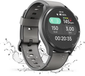 Hama Smartwatch 9000 – Montre connectée Anthracite avec Appels, Bluetooth, Doubl - Afbeelding 1 van 6