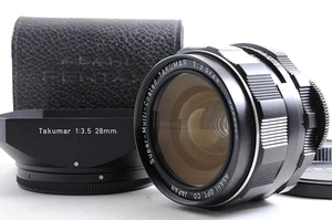 PENTAX SMC Takumar 28mm F3.5 MF Wide Angle Lens M42 Mount w/ Hood TOP MINT Japan - Picture 1 of 15
