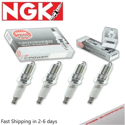 4Pcs NGK V-Power Spark Plugs for 1991-1992 Isuzu Impulse 1.6L L4 - Image 1 of 4