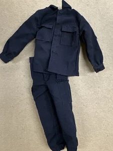 1/6 Scale Dark Blue Jacket Coat Buttoned Pants Outfit Set 12" Male Mens Figure - Picture 1 of 4